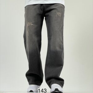 شلوار لی نیم بگ زنانه زغالی