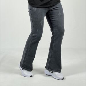 شلوار لی دمپا گشاد زنانه زغالی