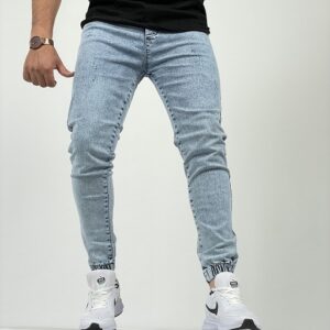 شلوار لی اسلش مردانه آبی